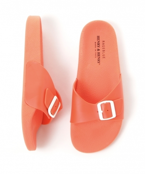 RAGEBLUE（レイジブルー）の「【HENRY&HENRY/ヘンリーヘンリー】別注サンダル/795298（サンダル・メンズ・ホワイト/ブラック/オレンジ系その他・MEDIUM/LARGE）」の3枚目の写真