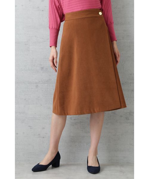 NATURAL BEAUTY BASIC（ナチュラルビューティーベーシック）の「【雑誌掲載】ラップ風フレアスカート（スカート・レディース・マスタード/キャメル・SMALL/MEDIUM/X-SMALL）」の11枚目の写真