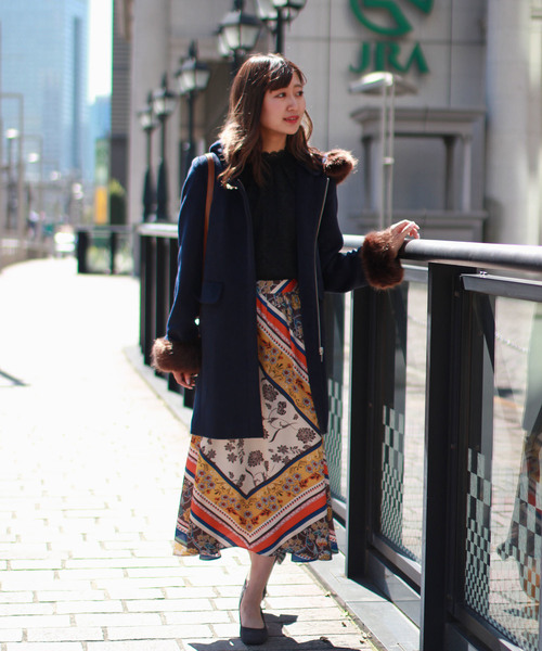 ASTORIA ODIER（アストリアオディール）の「フード取り外しファー使い