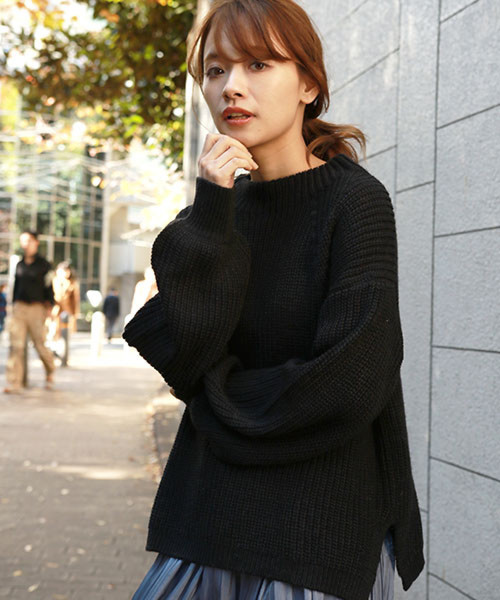 Mysty Woman ミスティウーマン の アルパカ混畦編みニット 1990 ニット セーター Wear