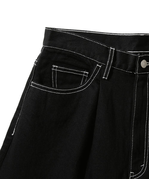 BEAMS（ビームス）の「【WEB限定】BEAMS / NEW STANDARD 1プリーツ ワイドデニムパンツ（デニムパンツ・メンズ・ブラック/インディゴブルー・SMALL/MEDIUM/LARGE/X-LARGE）」の4枚目の写真