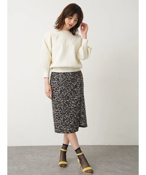 YECCA VECCA（イェッカヴェッカ）の「袖ボリュ－ムニットプルオ－バ－（ニット/セーター・レディース・ネイビー/サックスブルー/アイボリー/ラベンダー・FREE）」の14枚目の写真