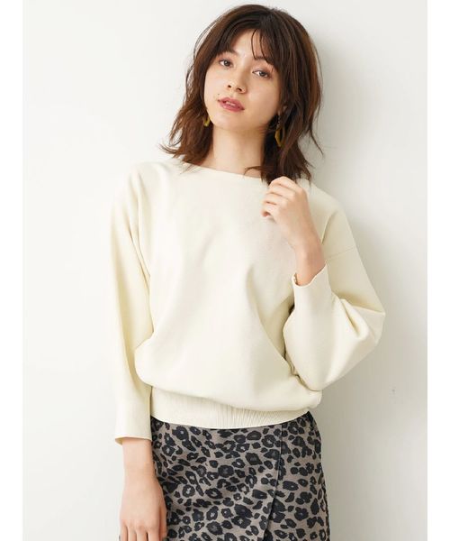 YECCA VECCA（イェッカヴェッカ）の「袖ボリュ－ムニットプルオ－バ－（ニット/セーター・レディース・ネイビー/サックスブルー/アイボリー/ラベンダー・FREE）」の12枚目の写真