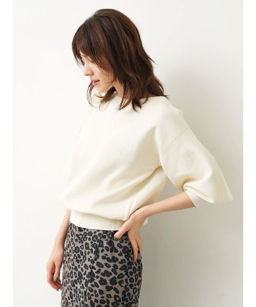 YECCA VECCA（イェッカヴェッカ）の「袖ボリュ－ムニットプルオ－バ－（ニット/セーター・レディース・ネイビー/サックスブルー/アイボリー/ラベンダー・FREE）」の11枚目の写真