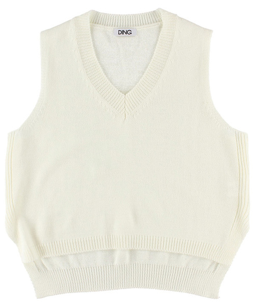 DING(ディング)の「DING/ショートニットベスト(ベスト・レディース・ブルー/オレンジ/ホワイト/ブラック・FREE)」の17枚目の写真