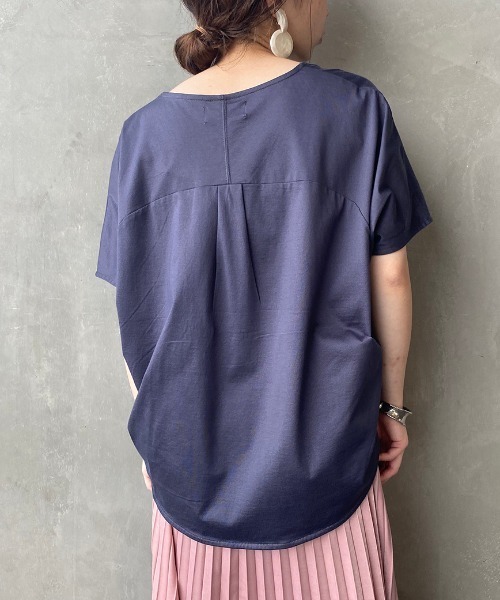 JF Ready Made（ジェイエフレディメイド）の「[JF READY MADE/ジェイエフレディメイド] ハイゲージフレンチVネックTシャツ（Tシャツ/カットソー・レディース・チャコールグレー/ブラック/ベージュ/ブラウン/オフホワイト/ホワイト/カーキ・F）」の13枚目の写真