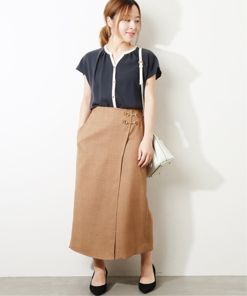 La TOTALITE（ラトータリテ）の「配色フレアスリーブシャツ【手洗い可能】◆（シャツ/ブラウス・レディース・グレー/アイボリー/ブラック系その他・FREE）」の20枚目の写真