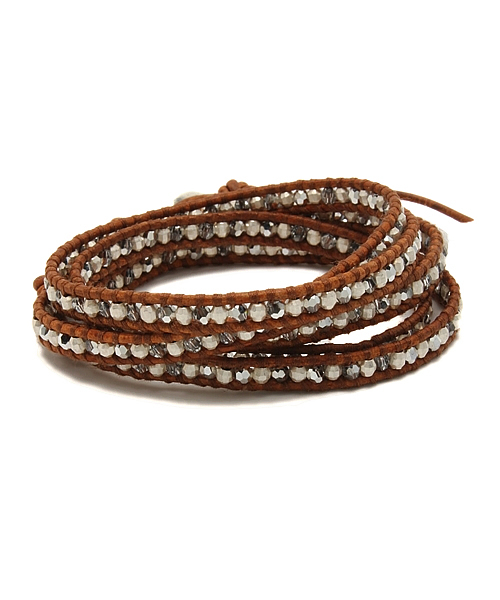 ODORANTES nano・universe(オドラント ナノ・ユニバース)の「【VERY5月号掲載】CHAN LUU/OD/Silver Stone Leather Bracelet(ブレスレット・レディース・シルバー・FREE)」の1枚目の写真