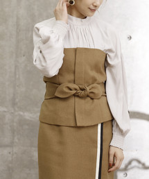 Tiara | ハイネックギャザーブラウス(シャツ/ブラウス)