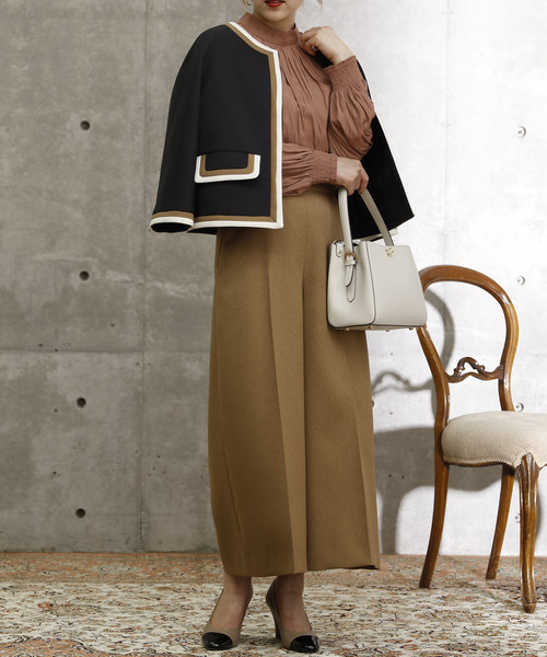 Tiara（ティアラ）の「ハイネックギャザーブラウス（シャツ/ブラウス・レディース・アイボリー/チャコールグレー/ブラウン系その他/ネイビー・FREE）」の10枚目の写真