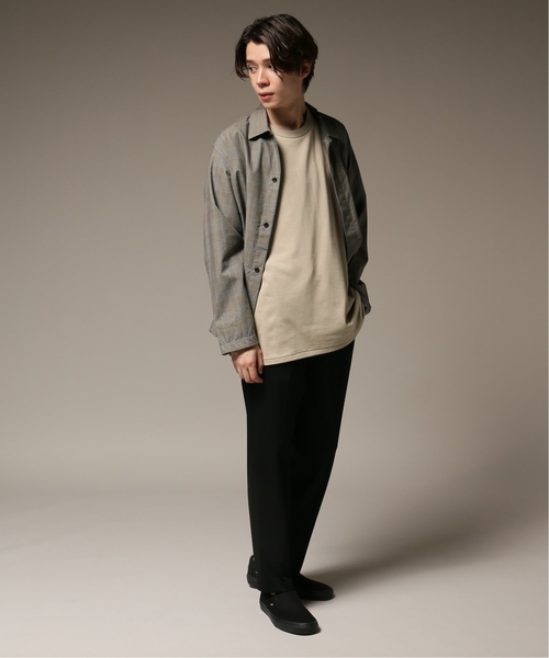 417 EDIFICE(フォーワンセブンエディフィス)の「20//テンジク 7分丈 クルーネック カットソー(Tシャツ/カットソー・メンズ・ホワイト/ベージュ/グリーン・SMALL/MEDIUM/LARGE)」の4枚目の写真