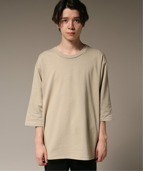 417 EDIFICE(フォーワンセブンエディフィス)の「20//テンジク 7分丈 クルーネック カットソー(Tシャツ/カットソー・メンズ・ホワイト/ベージュ/グリーン・SMALL/MEDIUM/LARGE)」の6枚目の写真
