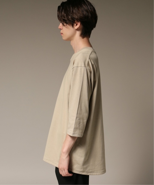 417 EDIFICE(フォーワンセブンエディフィス)の「20//テンジク 7分丈 クルーネック カットソー(Tシャツ/カットソー・メンズ・ホワイト/ベージュ/グリーン・SMALL/MEDIUM/LARGE)」の7枚目の写真