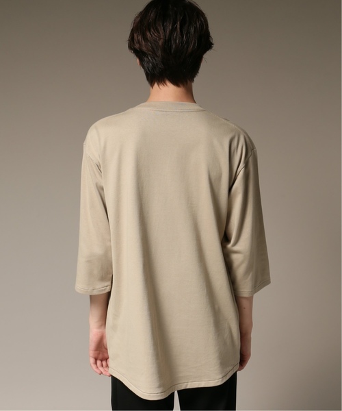 417 EDIFICE(フォーワンセブンエディフィス)の「20//テンジク 7分丈 クルーネック カットソー(Tシャツ/カットソー・メンズ・ホワイト/ベージュ/グリーン・SMALL/MEDIUM/LARGE)」の8枚目の写真