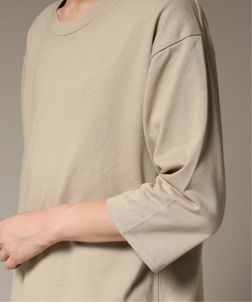 417 EDIFICE(フォーワンセブンエディフィス)の「20//テンジク 7分丈 クルーネック カットソー(Tシャツ/カットソー・メンズ・ホワイト/ベージュ/グリーン・SMALL/MEDIUM/LARGE)」の12枚目の写真