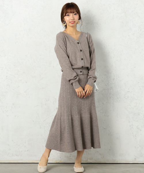 Cheek（チーク）の「ベーシックカーディガン（カーディガン/ボレロ・レディース・カーキ/アイボリー/モカ/イエロー・MEDIUM）」の8枚目の写真