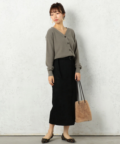 Cheek（チーク）の「ベーシックカーディガン（カーディガン/ボレロ・レディース・カーキ/アイボリー/モカ/イエロー・MEDIUM）」の11枚目の写真