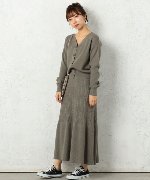 Cheek（チーク）の「ベーシックカーディガン（カーディガン/ボレロ・レディース・カーキ/アイボリー/モカ/イエロー・MEDIUM）」の7枚目の写真