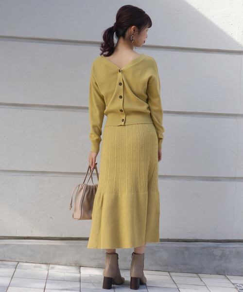 Cheek（チーク）の「ベーシックカーディガン（カーディガン/ボレロ・レディース・カーキ/アイボリー/モカ/イエロー・MEDIUM）」の16枚目の写真