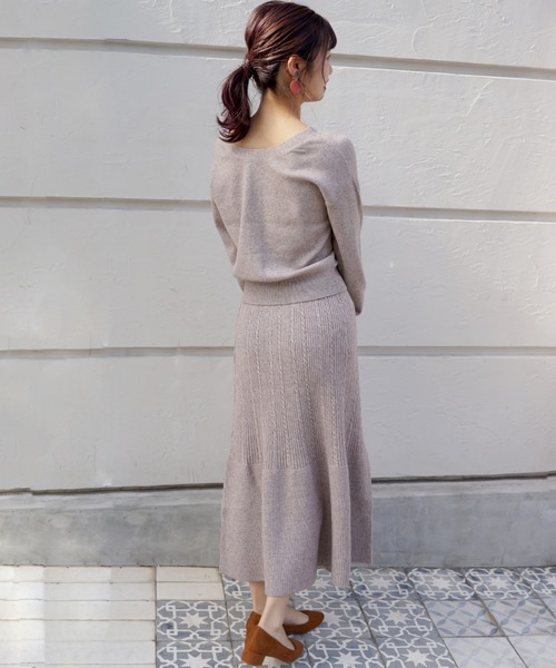 Cheek（チーク）の「ベーシックカーディガン（カーディガン/ボレロ・レディース・カーキ/アイボリー/モカ/イエロー・MEDIUM）」の21枚目の写真