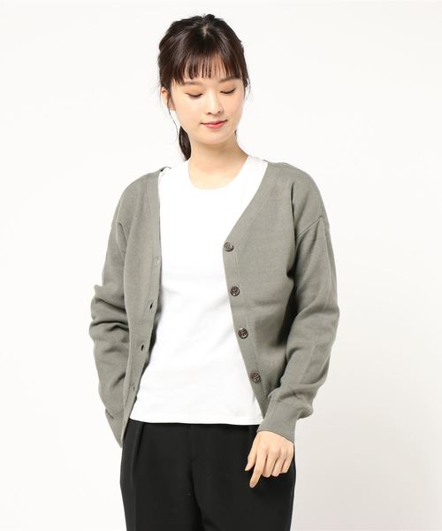 Cheek（チーク）の「ベーシックカーディガン（カーディガン/ボレロ・レディース・カーキ/アイボリー/モカ/イエロー・MEDIUM）」の13枚目の写真