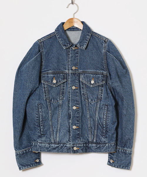 HOLIDAY（ホリデイ）の「PUFF SLEEVE DENIM JACKET パフスリーブデニムジャケット（デニムジャケット・レディース・インディゴブルー・ONE SIZE）」の2枚目の写真
