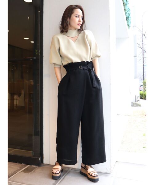 MURUA（ムルーア）の「チョーカーハーフニット（ニット/セーター・レディース・ブラック/ブラウン/ベージュ/カーキ・FREE）」の22枚目の写真