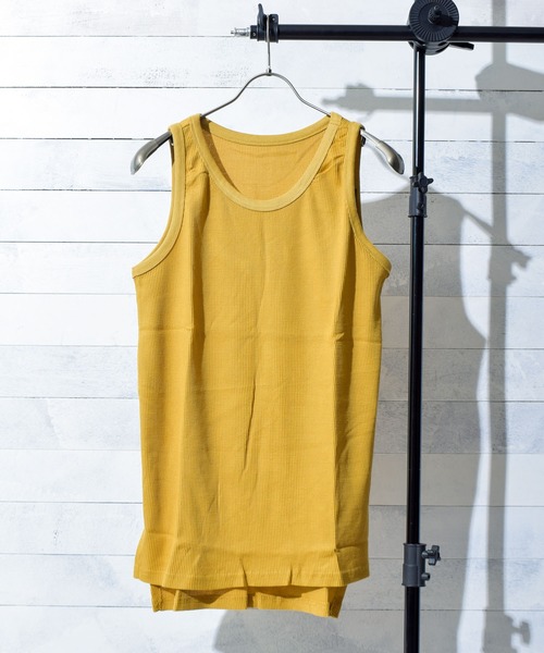 INNOCENT（イノセント）の「waffle tanktop - ワッフルタンクトップ（タンクトップ・レディース・ネイビー/キャメル/ブルーグリーン/スモークピンク/グレー/チャコールグレー・LARGE/MEDIUM/X-LARGE）」の6枚目の写真