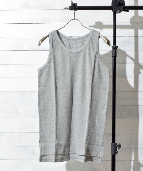 INNOCENT（イノセント）の「waffle tanktop - ワッフルタンクトップ（タンクトップ・レディース・ネイビー/キャメル/ブルーグリーン/スモークピンク/グレー/チャコールグレー・LARGE/MEDIUM/X-LARGE）」の3枚目の写真