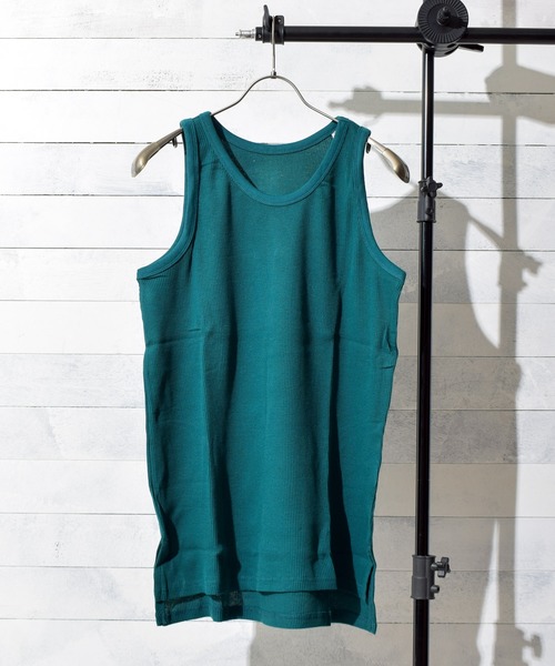 INNOCENT（イノセント）の「waffle tanktop - ワッフルタンクトップ（タンクトップ・レディース・ネイビー/キャメル/ブルーグリーン/スモークピンク/グレー/チャコールグレー・LARGE/MEDIUM/X-LARGE）」の5枚目の写真