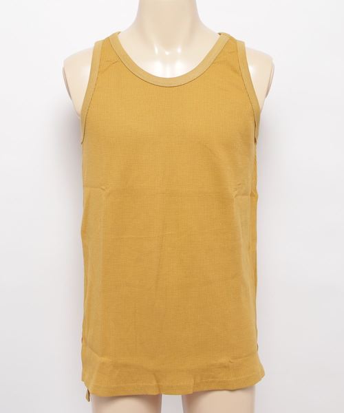 INNOCENT（イノセント）の「waffle tanktop - ワッフルタンクトップ（タンクトップ・レディース・ネイビー/キャメル/ブルーグリーン/スモークピンク/グレー/チャコールグレー・LARGE/MEDIUM/X-LARGE）」の7枚目の写真