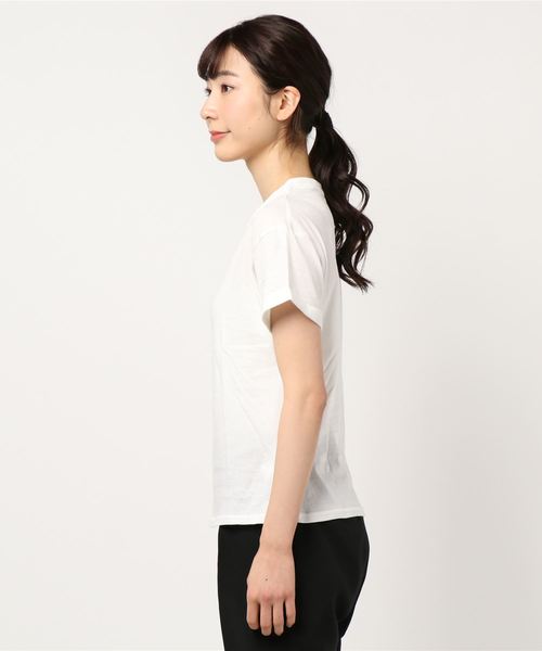 COLONY 2139(コロニートゥーワンスリーナイン)の「クルーネックベーシックTシャツ(Tシャツ/カットソー・レディース・ホワイト/チャコールグレー/ブラック/ベージュ・SMALL/MEDIUM/LARGE/X-LARGE)」の6枚目の写真