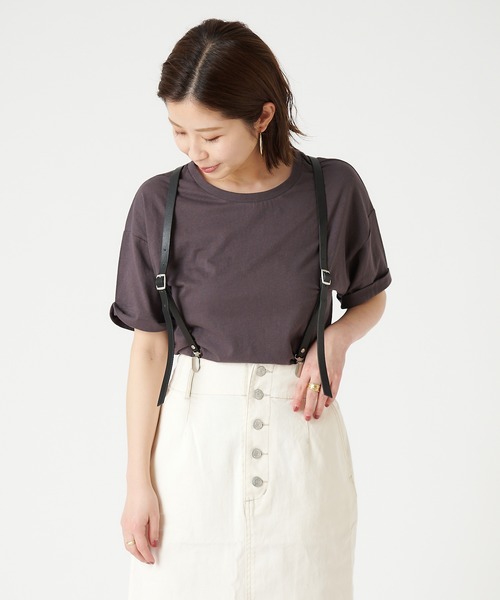 COLONY 2139(コロニートゥーワンスリーナイン)の「クルーネックベーシックTシャツ(Tシャツ/カットソー・レディース・ホワイト/チャコールグレー/ブラック/ベージュ・SMALL/MEDIUM/LARGE/X-LARGE)」の1枚目の写真