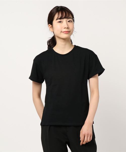 COLONY 2139(コロニートゥーワンスリーナイン)の「クルーネックベーシックTシャツ(Tシャツ/カットソー・レディース・ホワイト/チャコールグレー/ブラック/ベージュ・SMALL/MEDIUM/LARGE/X-LARGE)」の10枚目の写真