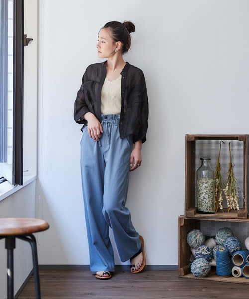 cepo（セポ）の「シアーボリュームブラウス（シャツ/ブラウス・レディース・ブラック/ベージュ/カーキ/サックスブルー・M）」の20枚目の写真