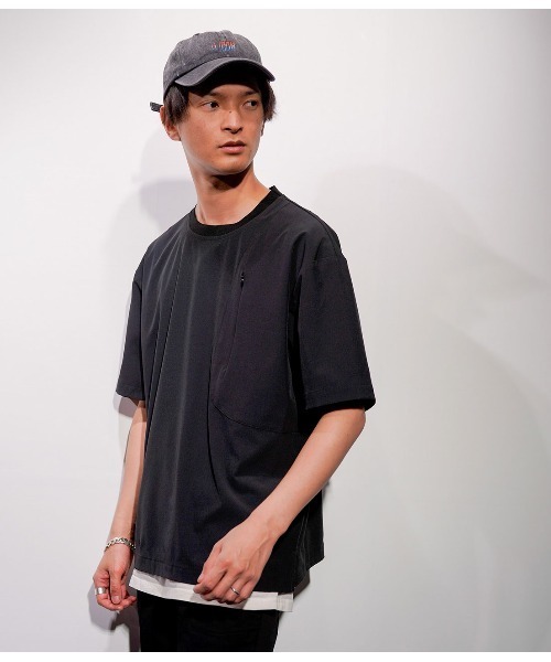 JUNRED（ジュンレッド）の「エアドライプルオーバー（Tシャツ/カットソー・メンズ・ブラック/ベージュ/ブルー・LL/M/L）」の2枚目の写真