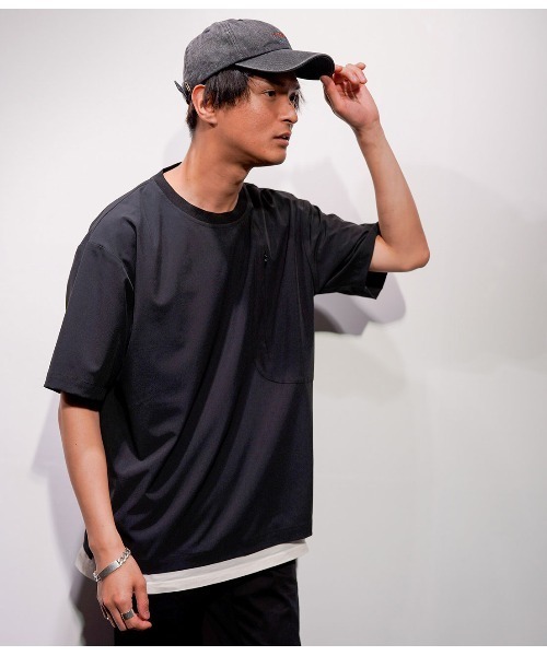 JUNRED（ジュンレッド）の「エアドライプルオーバー（Tシャツ/カットソー・メンズ・ブラック/ベージュ/ブルー・LL/M/L）」の9枚目の写真