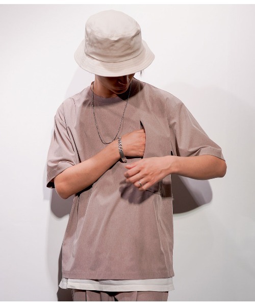 JUNRED（ジュンレッド）の「エアドライプルオーバー（Tシャツ/カットソー・メンズ・ブラック/ベージュ/ブルー・LL/M/L）」の7枚目の写真