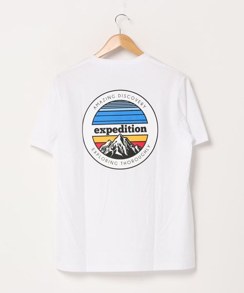 WEGO(ウィゴー)の「WEGO/マウンテンモチーフTシャツ(Tシャツ/カットソー・メンズ・ホワイト/ブラック・MEDIUM/SMALL/LARGE)」の4枚目の写真