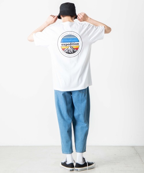 WEGO(ウィゴー)の「WEGO/マウンテンモチーフTシャツ(Tシャツ/カットソー・メンズ・ホワイト/ブラック・MEDIUM/SMALL/LARGE)」の10枚目の写真