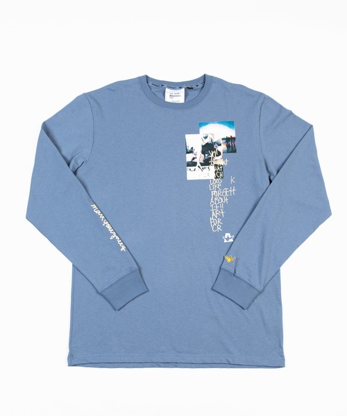 Mark Gonzales(マーク・ゴンザレス)の「Mark Gonzales/マークゴンザレス Happy Poem プリント オーバーサイズ長袖TEE(Tシャツ/カットソー・メンズ・ブラック/ホワイト/ワイン/オレンジ/グレイッシュブルー/ベージュ・M/XL/L)」の7枚目の写真