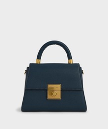 CHARLES & KEITH | プッシュロック トラペーズトップハンドルバッグ / Push-Lock Trapeze Top Handle Bag(ハンドバッグ)
