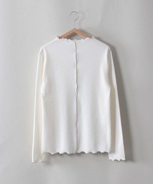 cepo（セポ）の「フリルメローハイネックＴｅｅ（Tシャツ/カットソー・レディース・ピンク/オフホワイト/ブラック・M）」の2枚目の写真