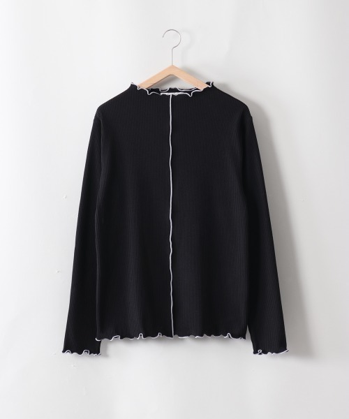 cepo（セポ）の「フリルメローハイネックＴｅｅ（Tシャツ/カットソー・レディース・ピンク/オフホワイト/ブラック・M）」の15枚目の写真