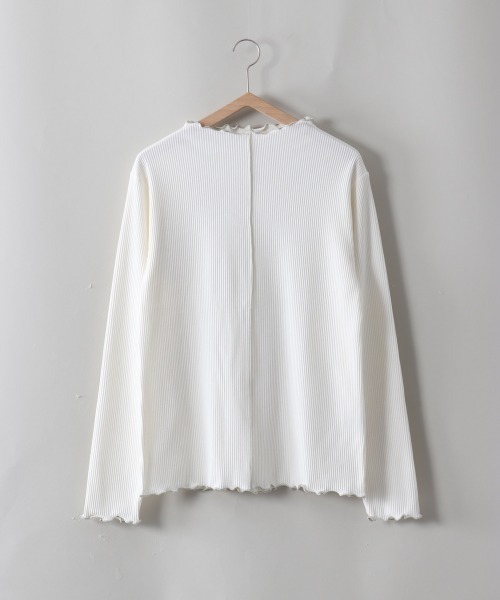 cepo（セポ）の「フリルメローハイネックＴｅｅ（Tシャツ/カットソー・レディース・ピンク/オフホワイト/ブラック・M）」の6枚目の写真