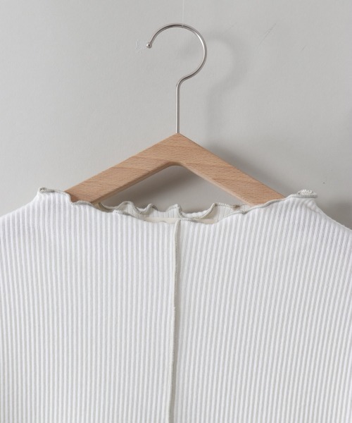 cepo（セポ）の「フリルメローハイネックＴｅｅ（Tシャツ/カットソー・レディース・ピンク/オフホワイト/ブラック・M）」の7枚目の写真