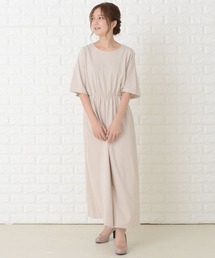 ゆったり半袖ロングワンピース