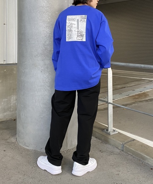 PBLIM（ページボーイリム）の「【PAGEBOYLIM】フロッキーロゴロンＴシャツ（Tシャツ/カットソー・レディース・ブラック/ブルー・MEDIUM/X-LARGE）」の8枚目の写真