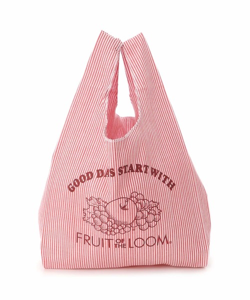 FRUIT OF THE LOOM(フルーツオブザルーム)の「FRUIT OF THE LOOM STRIPE SHOPPER TOTE(エコバッグ/サブバッグ・レディース・サックスブルー/ネイビー/レッド/ブラック/ブルー系その他/ピンク/ブルー系その他2/レッド系その他・FREE)」の7枚目の写真