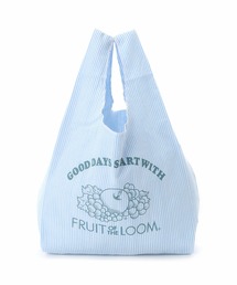 FRUIT OF THE LOOM STRIPE SHOPPER TOTE